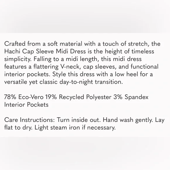 Johnny Was Calme Hachi Cap Sleeves Midi Dress in Navy Size XL - Picture 13 of 13